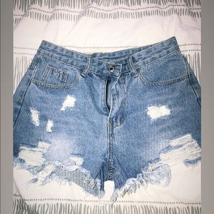 Distressed Jean Shorts